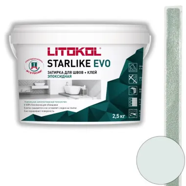 картинка Затирка эпоксидная Litokol Starlike Evo S.400 verde salvia 2.5 кг от базы строительно-отделочных материалов