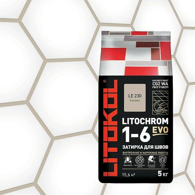 картинка LITOCHROM 1-6 EVO LE 230 багамы (2kg Al.bag) от базы строительно-отделочных материалов