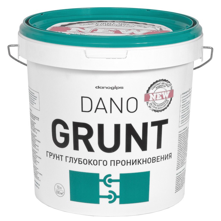 картинка DANOGIPS GRUNT грунтовка глуб.проникновения 10кг(33) от базы строительно-отделочных материалов